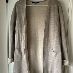 Women's Cotton-Blend Beige Cardigan